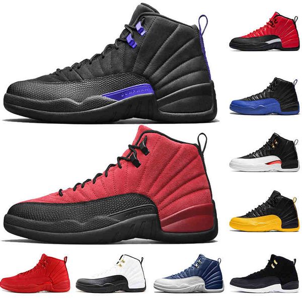 

2021 new jumpman 12 12s reverse flu game basketball shoes indigo sport mens reverse taxi university gold sneakers trainers