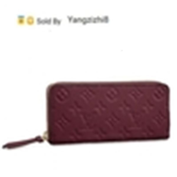 

yangzizhi8 lambskin clmence wallet m61701 real caviar 2019 chain flap bag long chain wallets key card holders purse clutches evening, Black;red