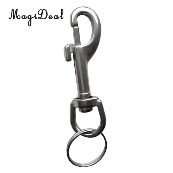 

pool & accessories magideal portable 316 stainless steel single ended bolt snap hook keyring for scuba diving kayak boat paddle leash supply