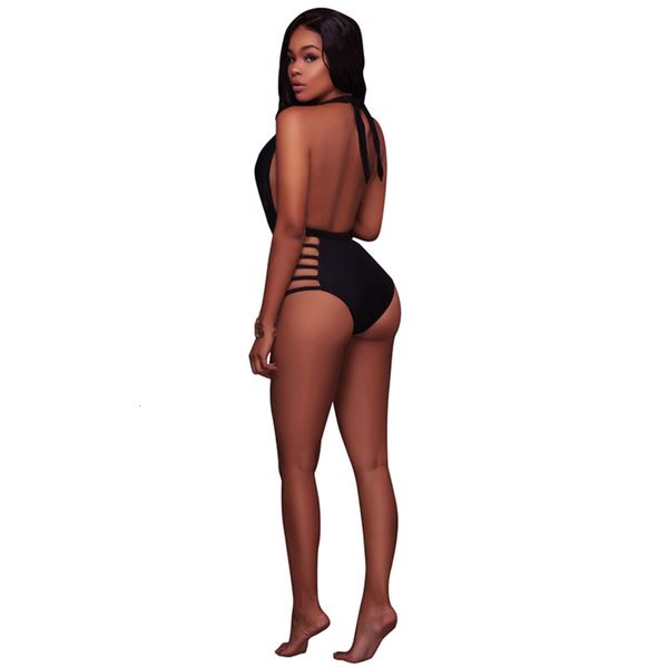 

solid lace up women's swimsuit, White;black
