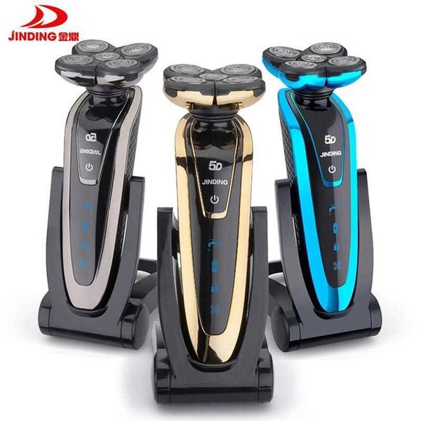 Barbeador elétrico recarregável Toda a lavagem 5D máquina de barbear da cabeça flutuante para homens Razor elétrico impermeável 43D P0817