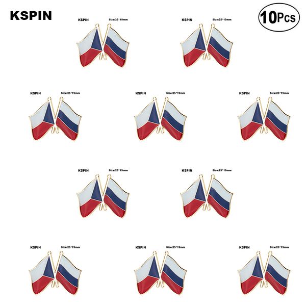 

czech & russia lapel pin flag badge brooch pins badges 10pcs a lot, Gray