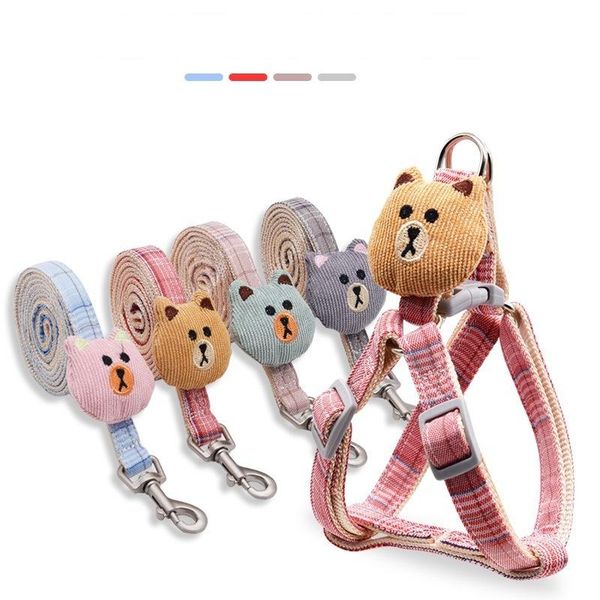

dog harness leash set bear puppet flat can be adjusted the is strong collars & leashes