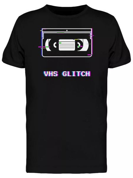 

Retro Glitch Video Cassette Men's Tee -Image by Shutterstock, White;black