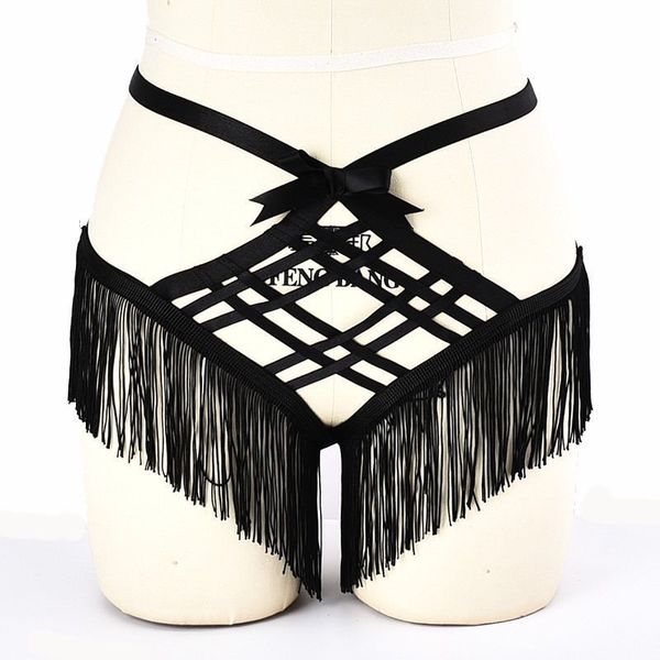 

cross harness tassel bandage sm t pants ball seduction underwear women, Black;white
