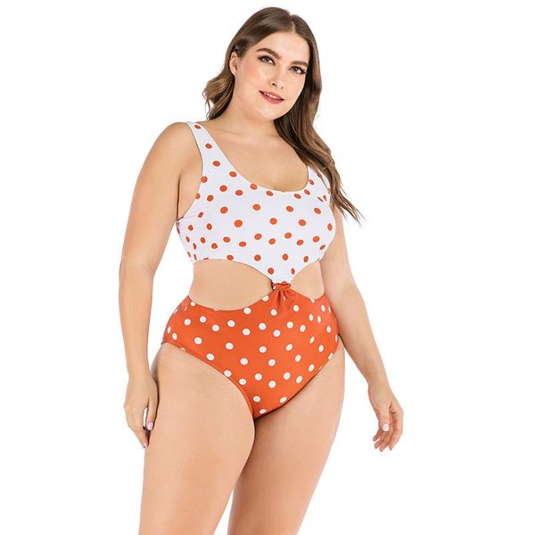 

one-piece suits megartico one piece sport swimsuit large size swimwear dot printed women plus 2021 monokini for big ladies