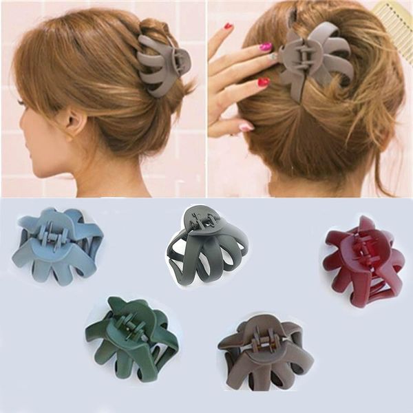 

hair accessories fashion ladies large hairpin simple matte gripping clip solid color crab shape korean style headdress