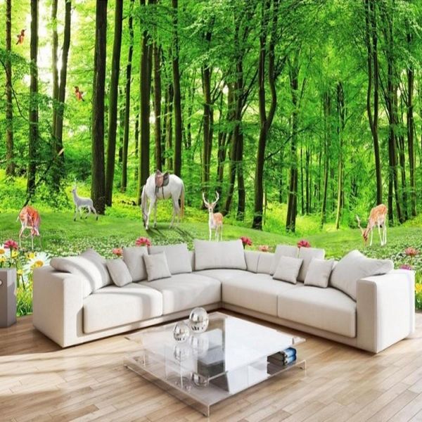 

wallpapers custom po wallpaper animal forest sunshine nature landscape living room bedroom tv backdrop wall murals
