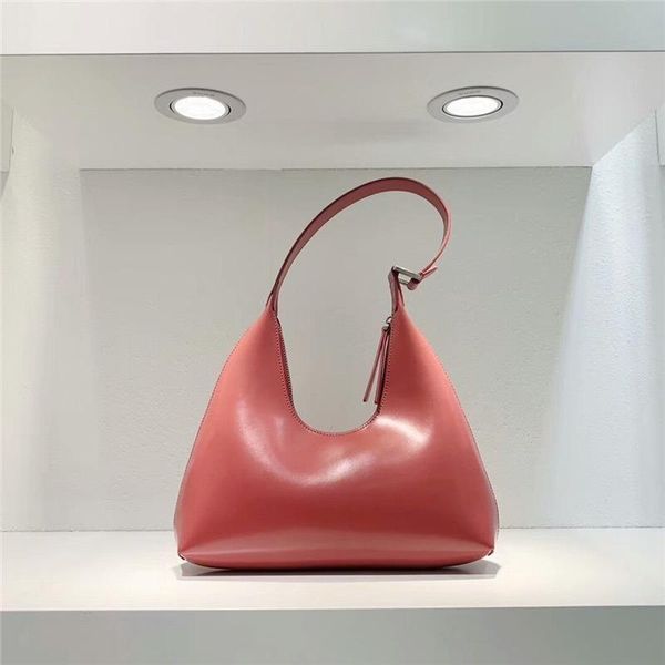 

evening bags leather women's bag 2021 bright cowhide retro u-bag underarm shoulder