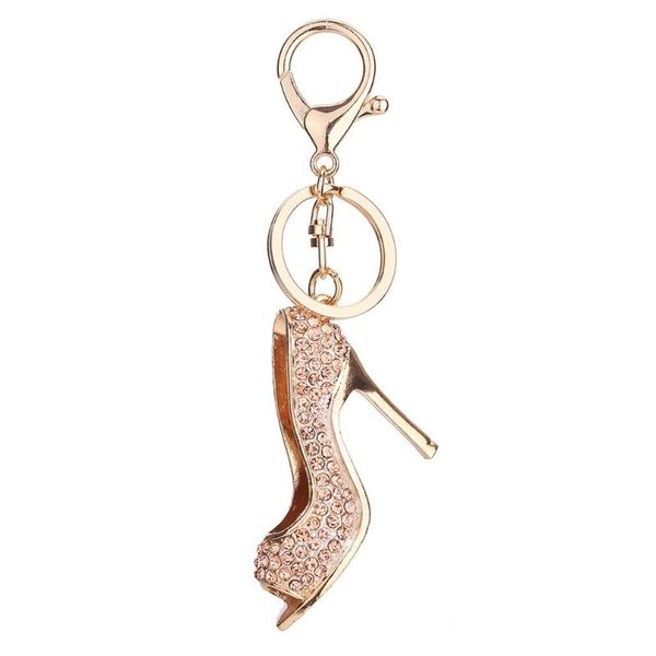 

keychains high-heeled shoes keychain women key ring handbag pendant charming bag chain jewelry fashion birthday gift, Silver