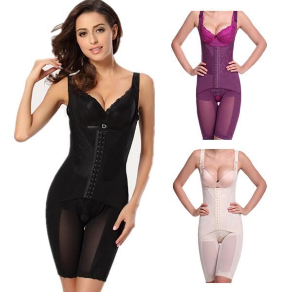 

women's shapers plus size women bodysuits beauty magic fat burning sculpting slimming abdomen bodyshaper hook corset shapewear 4xl, Black;white