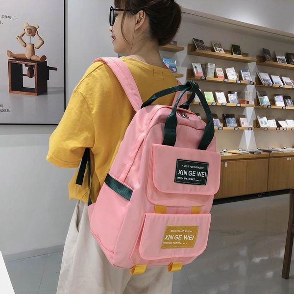 

backpack 2021 shoulder bag female male harajuku ulzzang wild casual junior high school student schoolbag