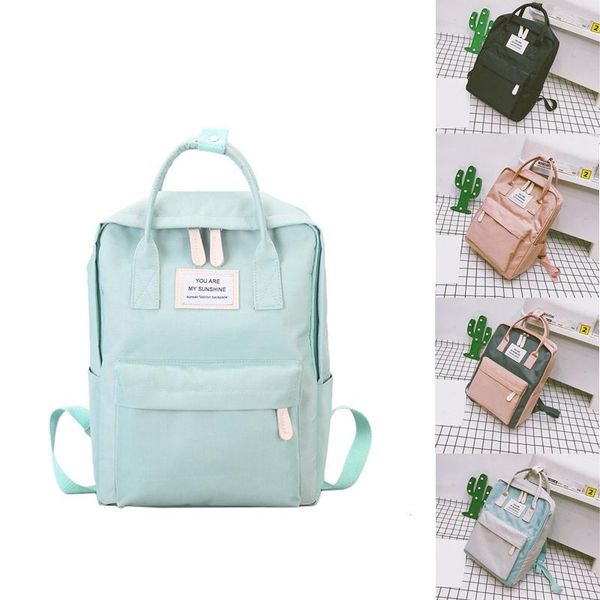 

backpack women canvas backpacks candy color waterproof school bags for teenagers girls big cute laptop