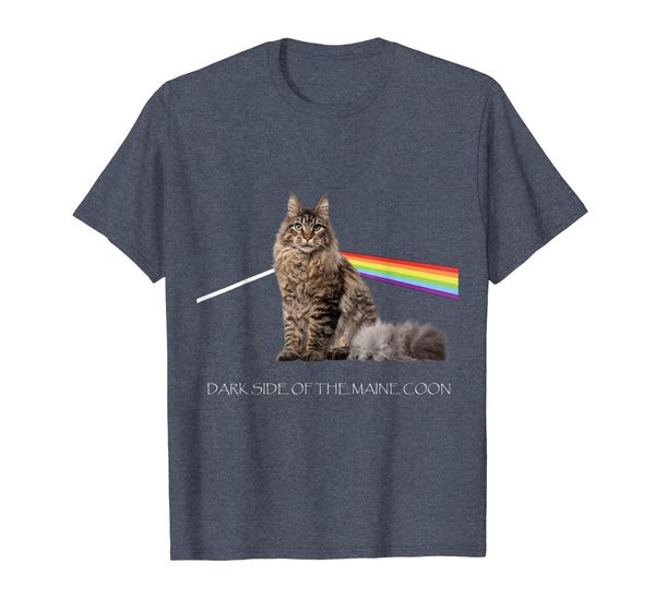

dark side of the maine coon cat lover t-shirt, White;black