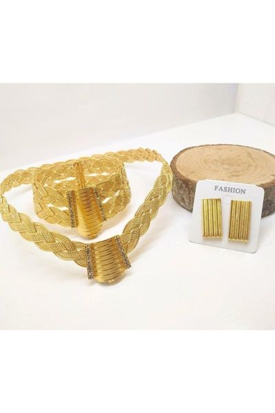 

Earrings & Necklace Women's Fashion Jewelry Big Wicker Mesh Sets, Silver