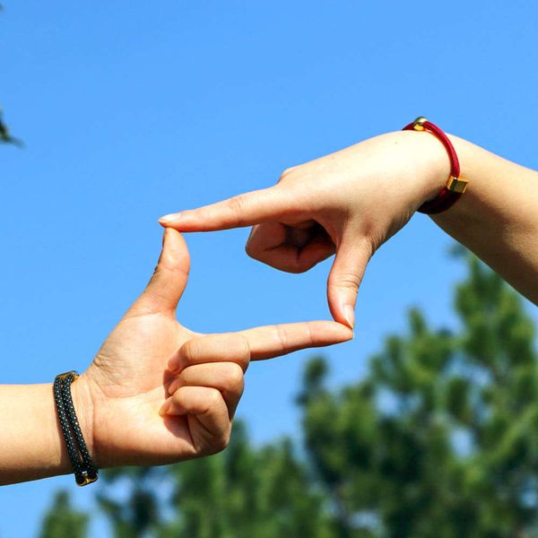 

hand catenary adjustable diy knitting simple fashion bracelet lovers jewelry friend bracelet, Black