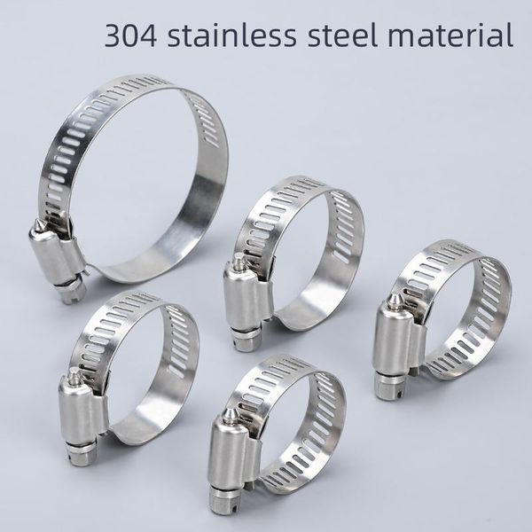 

watering equipments 304 stainless steel adjustable worm gear hose clamps for fuel line clamp water pipe plumbing automotive and mechanical 5