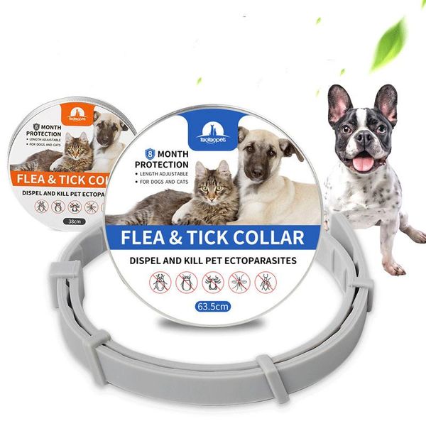 

dog collars & leashes flea killer adjustablepet puppy cat mosquito tick repellent collar insect repeller neck ring necklace pet gift