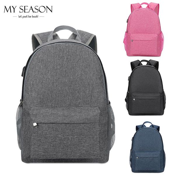 

backpack business men lapusb school bag rucksack travel shoulder bags multifunction waterproof fashion