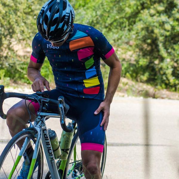 

racing sets 1909 cycling jersey set summer italy clothing men's road bike shirts suit bicycle bib shorts mtb wear maillot culotte, Black;blue