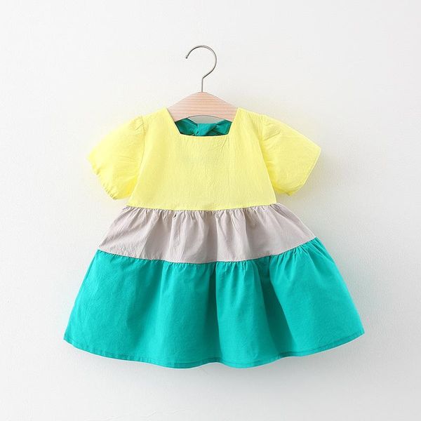 

girl's dresses 2021summer baby girls dress, Red;yellow