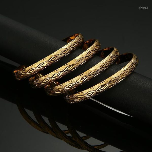 

ethiopian 4pcs gold color bracelets for women dubai middle east bracelet jewelry1, Black
