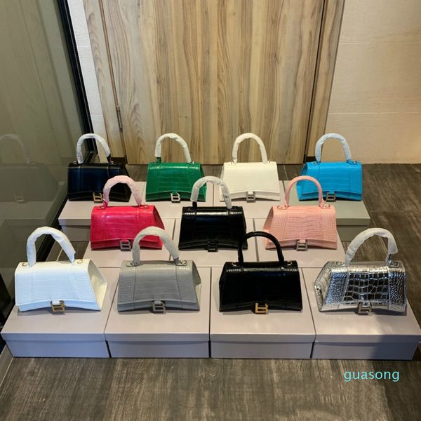

hourglass bags catwalk style designers womens handbags purses classic high-end hardware shoulder bag two sizes, multi-color opti