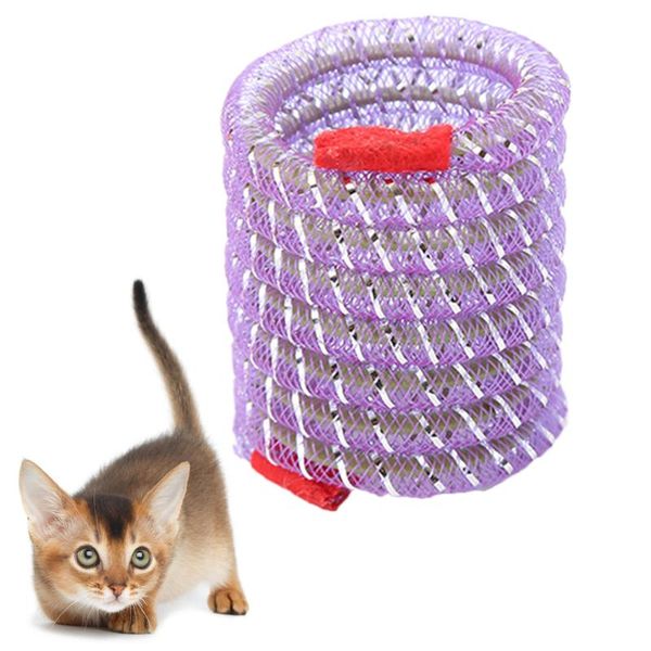 

cat toys 1pcs random color spring toy creative interactive spiral pet play funny for kitten supplies