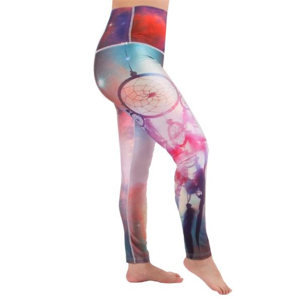 

leggings women high waist plus size yoga pant cycling legging pantalones workout leggins gym green dreamcatcher print running pants, Black;blue