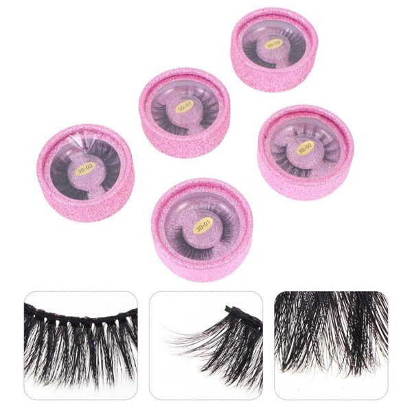 

false eyelashes 5 pairs imitation mink hair 3d fake lashes lifelike
