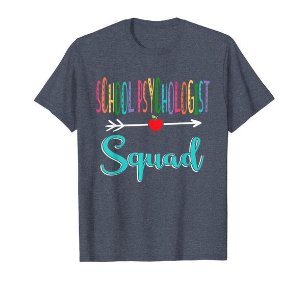 

school psychologist squad teacher back to school t-shirt, White;black