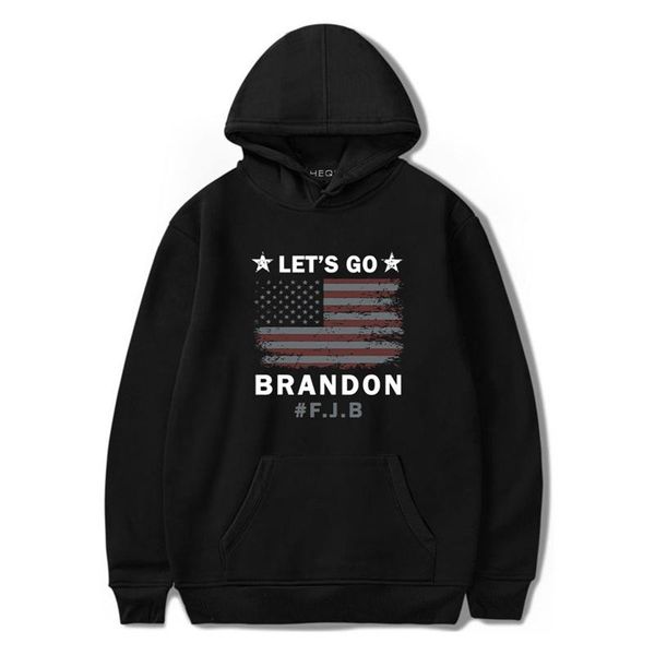 

men's hoodies & sweatshirts let's go brandon hoodie long sleeve funny sweatshirt men women kawaii letter clothes streetwear spring, Black
