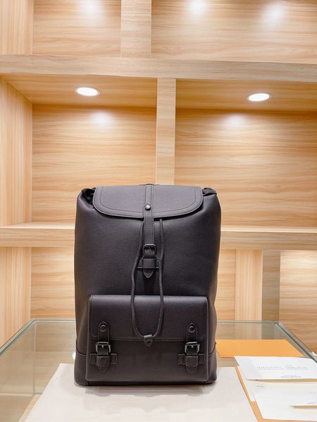 

school bags 2021 autumn fashion women men backpacks high-quality solid leather canvans pure steel hardware travel-bags size:30*45cm