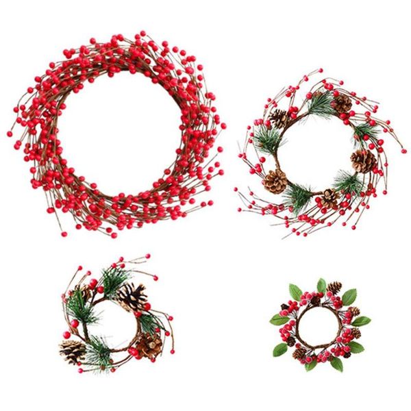 

decorative flowers & wreaths artificial garland wreath ornament faux fruit berry christmas hanging decoration