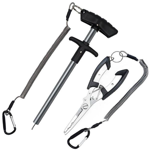 

fishing hooks rustproof aluminum hook remover extractor and stainless steel pliers with nylon sheath kits