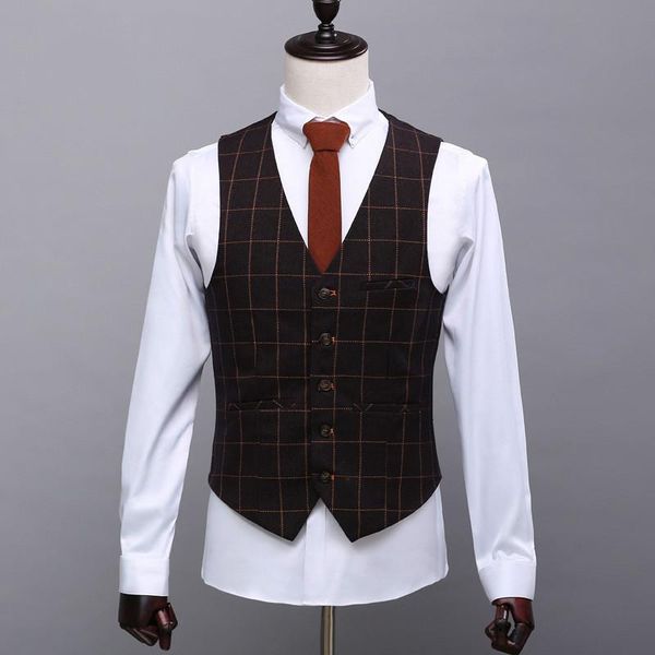 

men's suits & blazers autumn suit british style plaid korean version of the small business casual slim, White;black