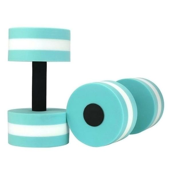 

water foam floating dumbbell 1 pair aqua fitness barbells dumbbells hand bars pool resistance exercise yoga accessories