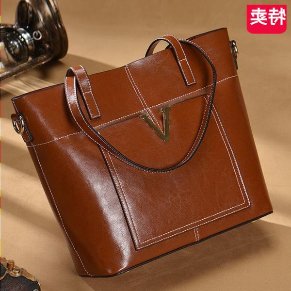 

2021 leather portable summer tote bag and new large handbags versatile casual messenger capacity shoulder spring qbubk