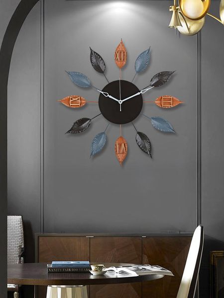 

wall clocks nordic clock living room decoration personality trend digital mute watch reloj de pared modern design