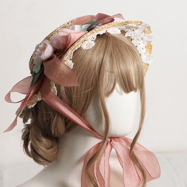 

other event & party supplies lolita flower straw hat female summer flat