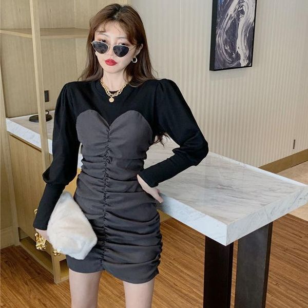 

casual dresses women women's dress vestido de mujer femme robe, Black;gray