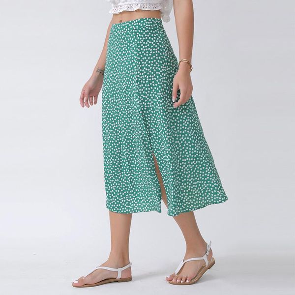 

skirts summer womens 2021 fashion elegant bohemian floral midi women m151, Black