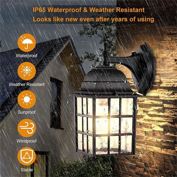 

outdoor wall lamps oufula sconces light classical led build-in sensor lamp waterproof ip65 home decorative for porch