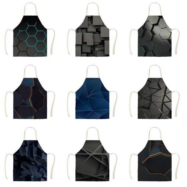 

aprons technology sense dark apron children kitchen linen printing household cleaning cooking antifouling