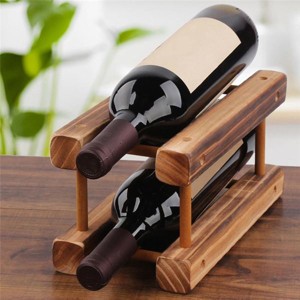 

hooks & rails solid wood wine rack decoration portable beverage bottle bar display kitchen accessories