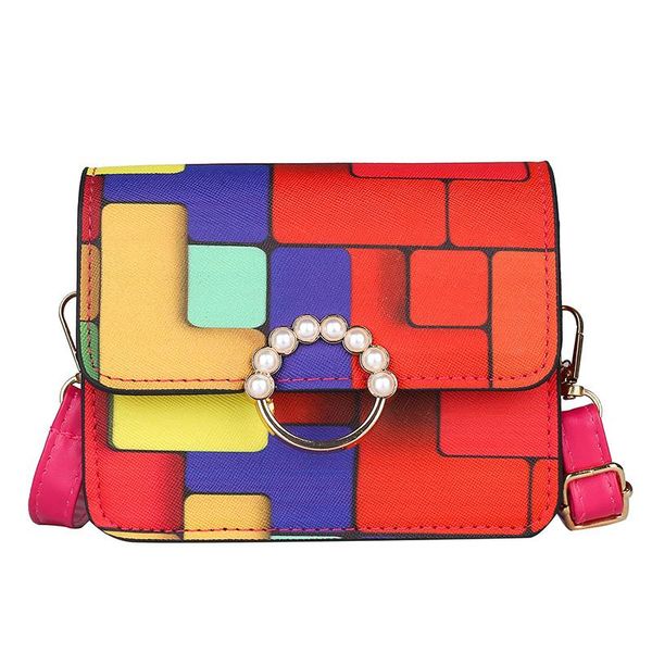 

evening bags pu leather rainbow women messenger bag ladies small shoulder handbag fashion crossbody for bolsas de mujer