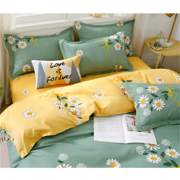 

bedding sets washing cotton four-piece of spring and autumn bedding quilt single student dormitory bed three-piece xump