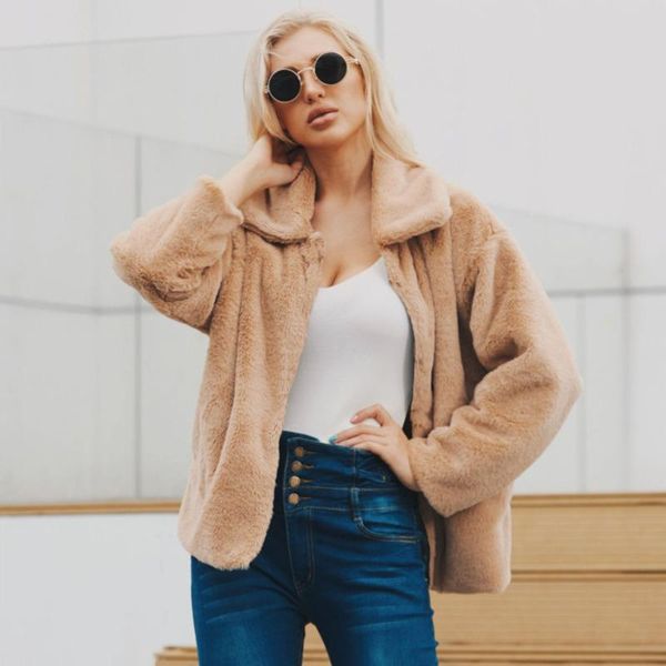 

women's wool & blends women down collar zip outwear fashionable clothing autumn winter warm soft plush jackets, Black