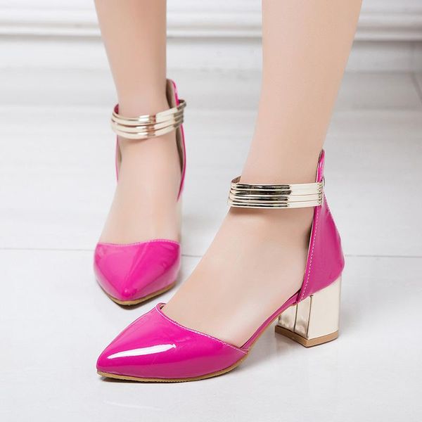 

big size 34-46 2021 summer fashion women cover heel sandals 4 colors, Black