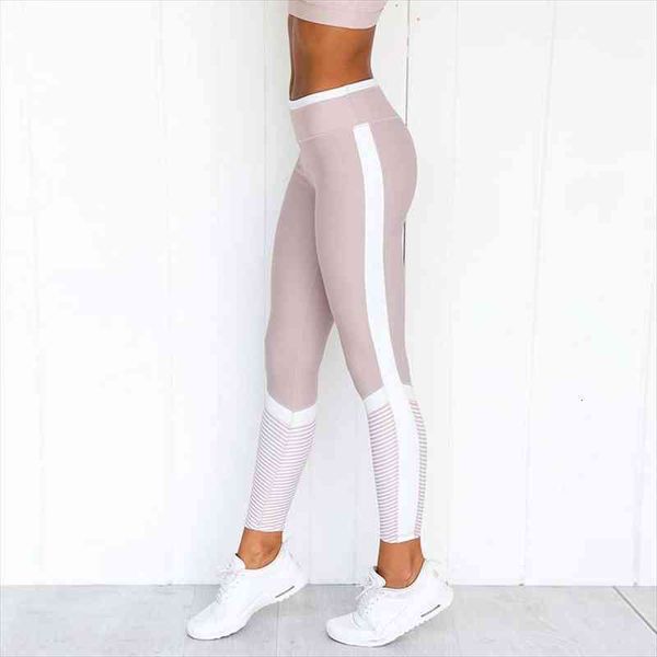 

fashion print stitching fitness sports leggings, Black